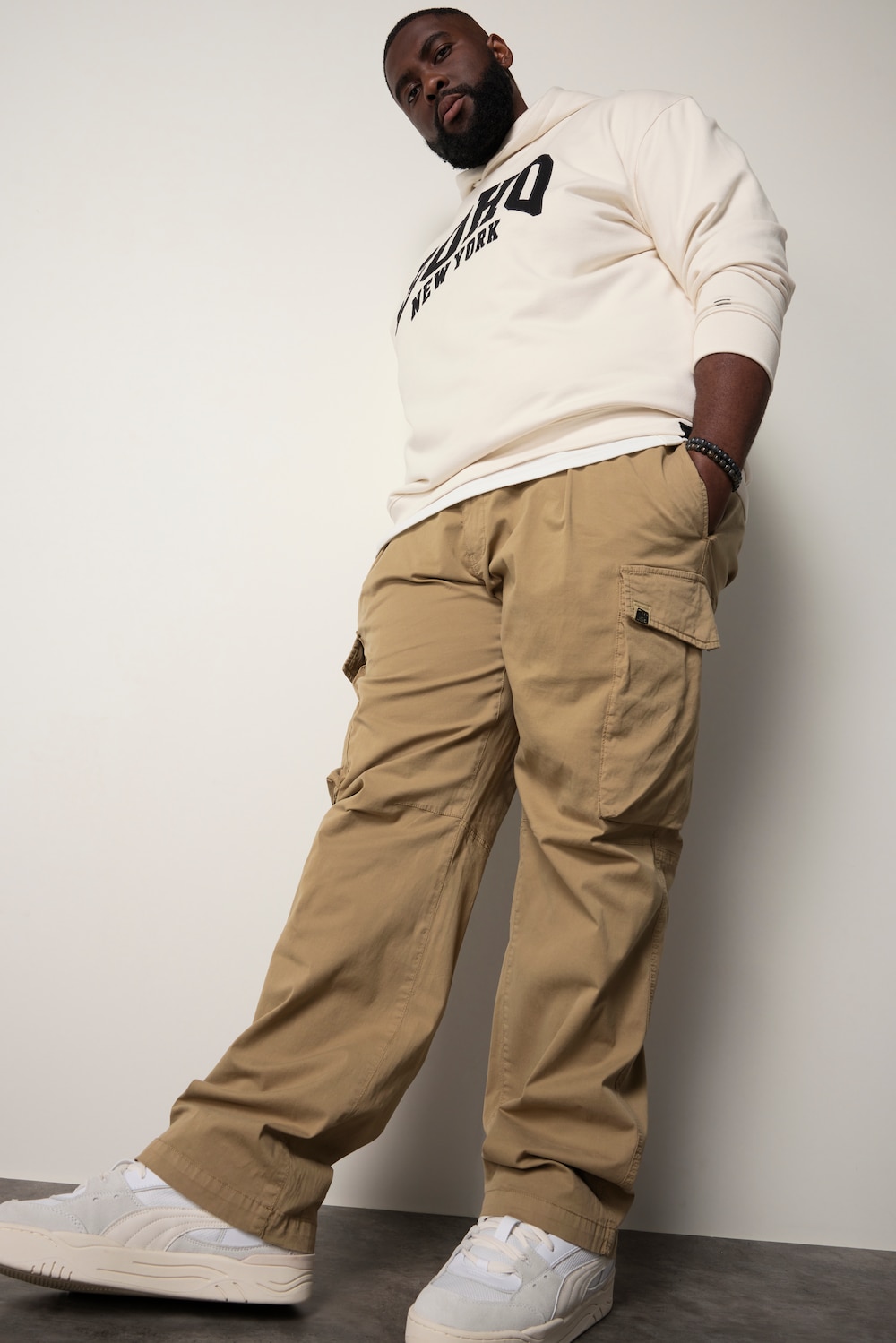 Große Größen STHUGE Cargohose, Herren, braun, Größe: 68, Baumwolle, STHUGE von STHUGE