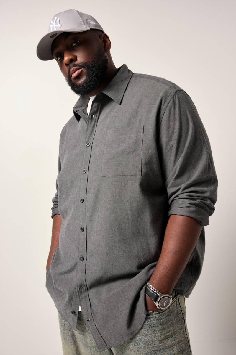 Große Größen STHUGE Flanellhemd, Herren, schwarz, Größe: 7XL, Baumwolle, STHUGE von STHUGE