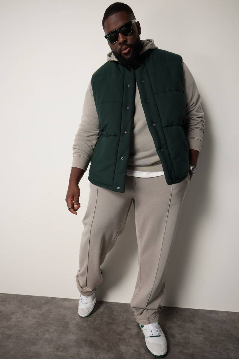 Große Größen STHUGE Flanellweste, Herren, grün, Größe: 8XL, Polyester, STHUGE von STHUGE