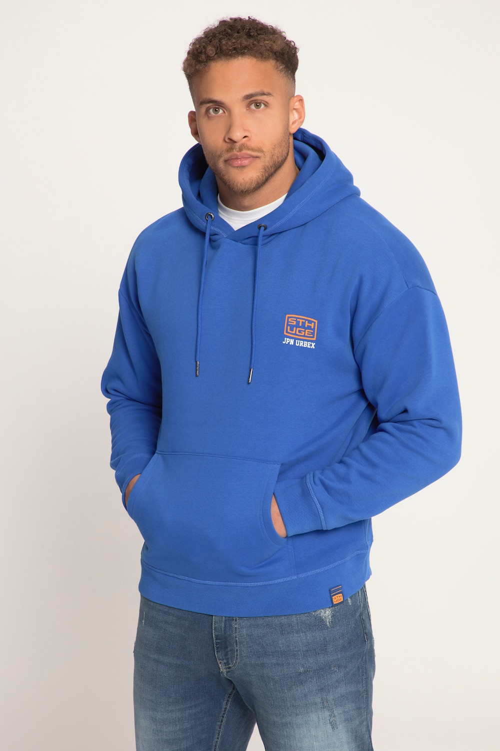 Große Größen STHUGE Hoodie, Herren, blau, Größe: 3XL, Baumwolle/Polyester, STHUGE von STHUGE