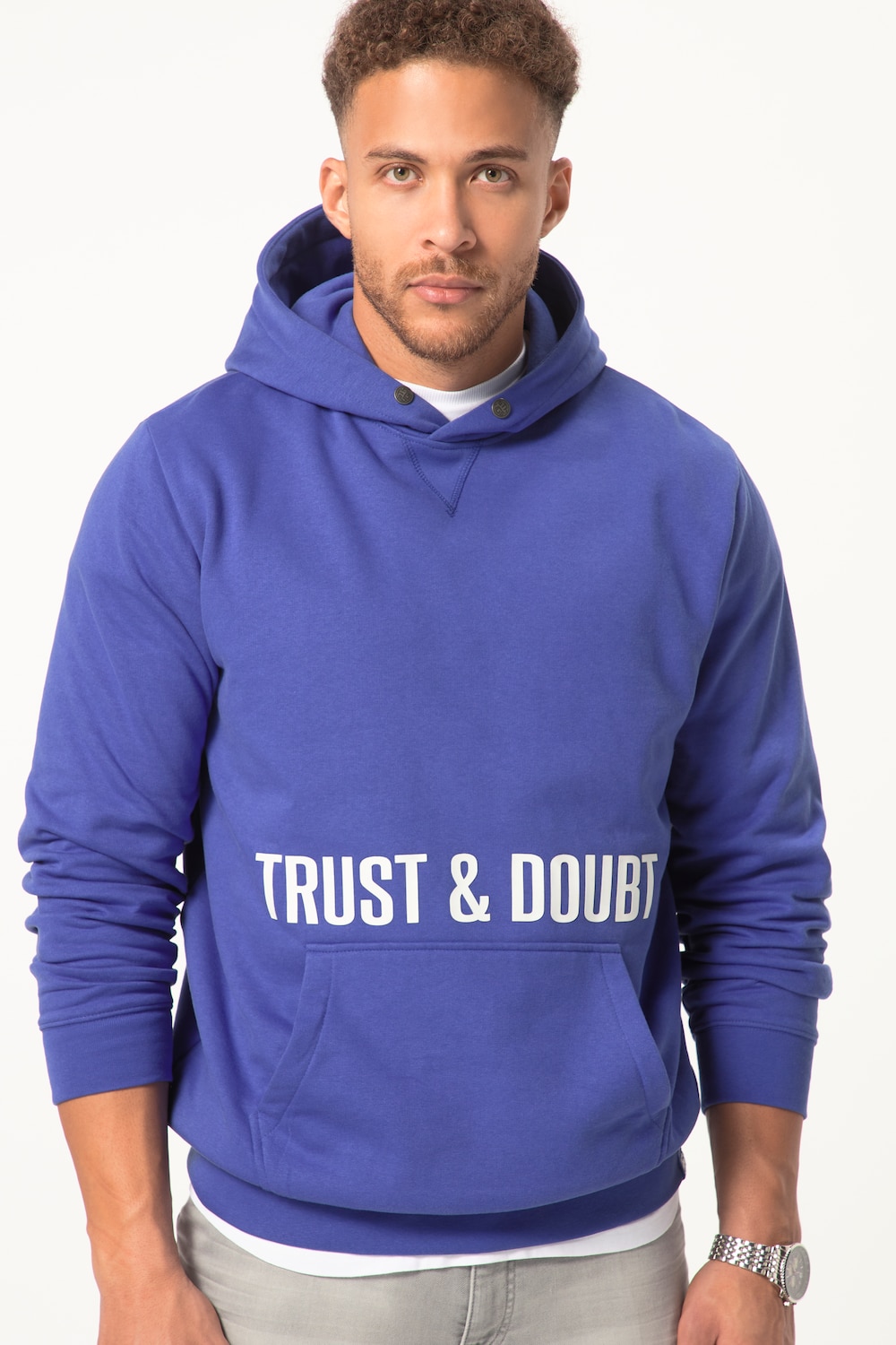 Große Größen STHUGE Hoodie, Herren, blau, Größe: 3XL, Baumwolle/Polyester, STHUGE von STHUGE