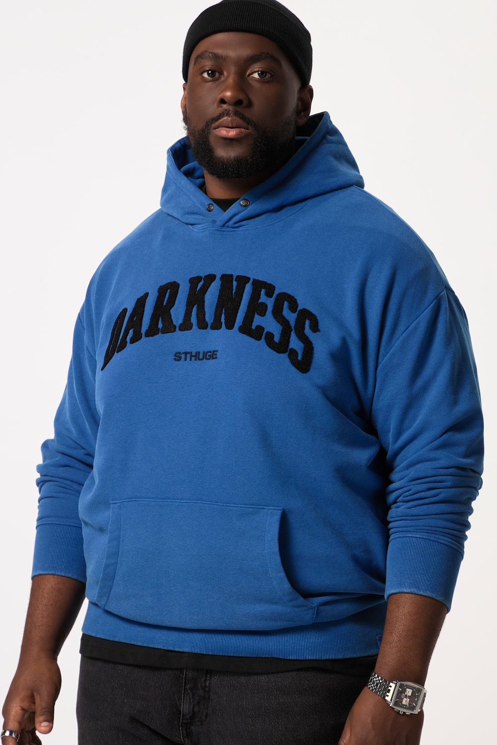 Große Größen STHUGE Hoodie, Herren, blau, Größe: 4XL, Baumwolle/Polyester, STHUGE von STHUGE