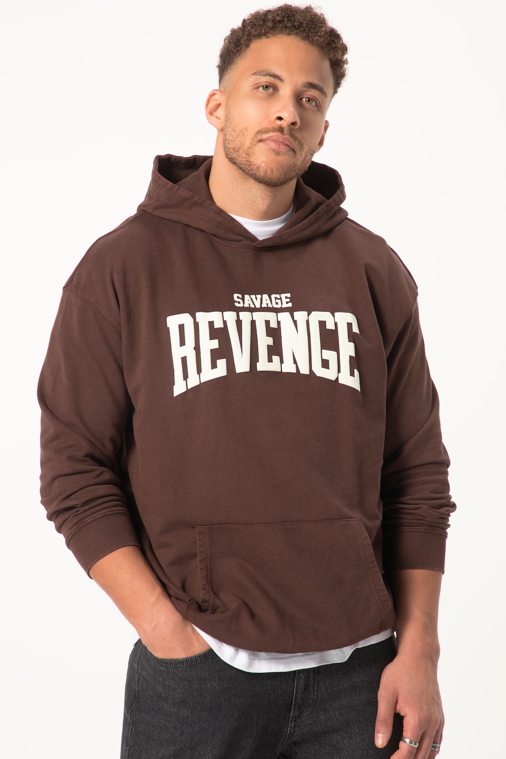 Große Größen STHUGE Hoodie, Herren, braun, Größe: 3XL, Baumwolle, STHUGE von STHUGE