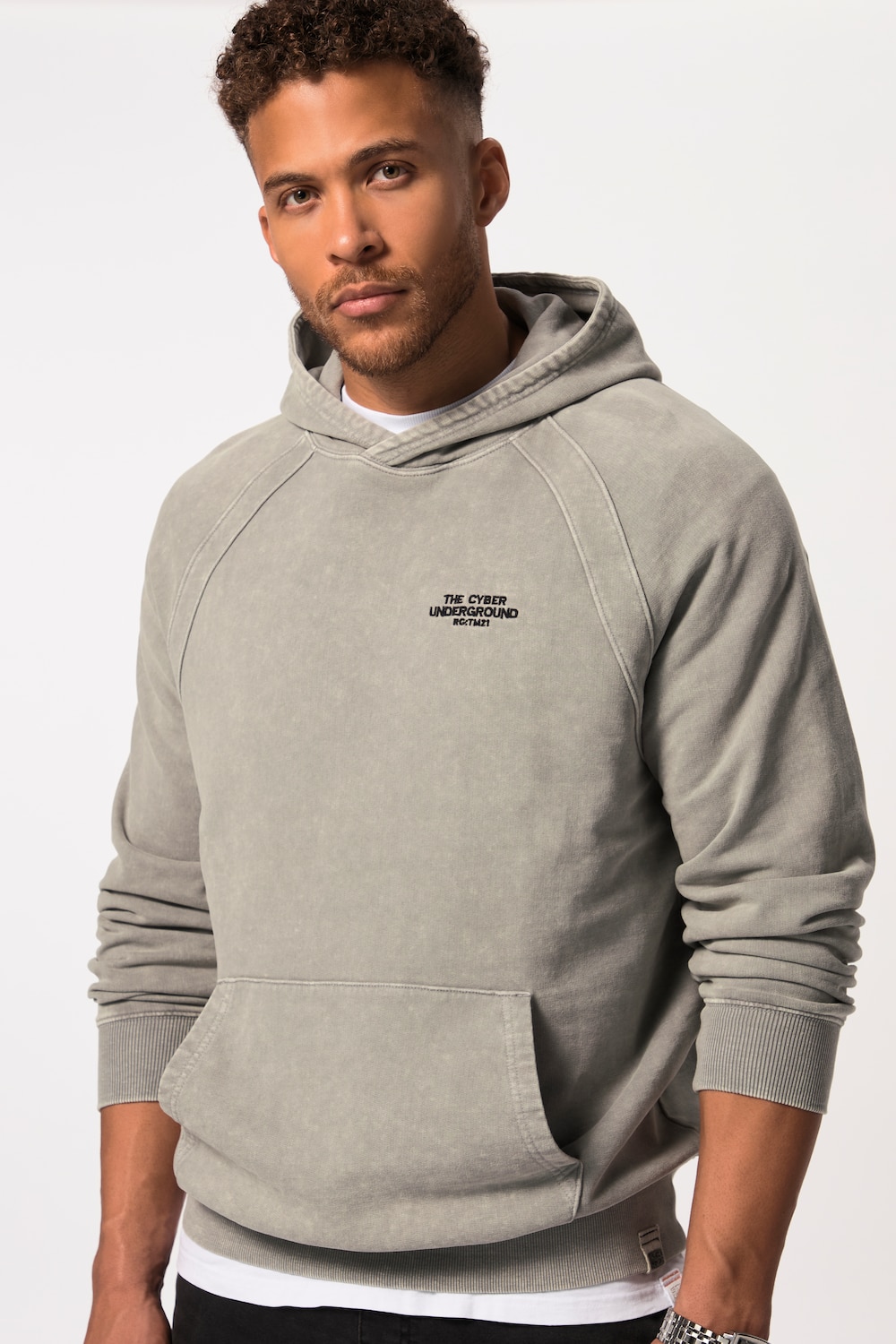 Große Größen STHUGE Hoodie, Herren, grau, Größe: 3XL, Baumwolle, STHUGE von STHUGE