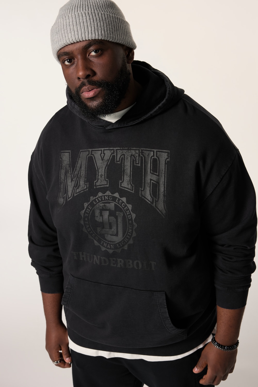 Große Größen STHUGE Hoodie, Herren, schwarz, Größe: 3XL, Baumwolle, STHUGE von STHUGE