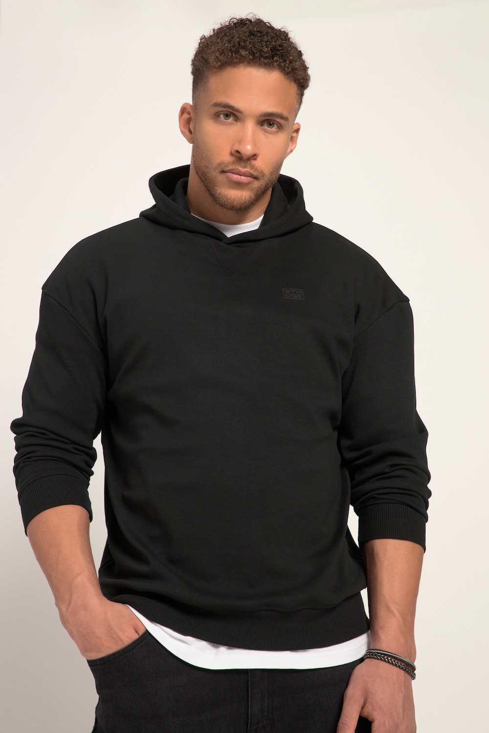 Große Größen STHUGE Hoodie, Herren, schwarz, Größe: 4XL, Baumwolle/Polyester, STHUGE von STHUGE