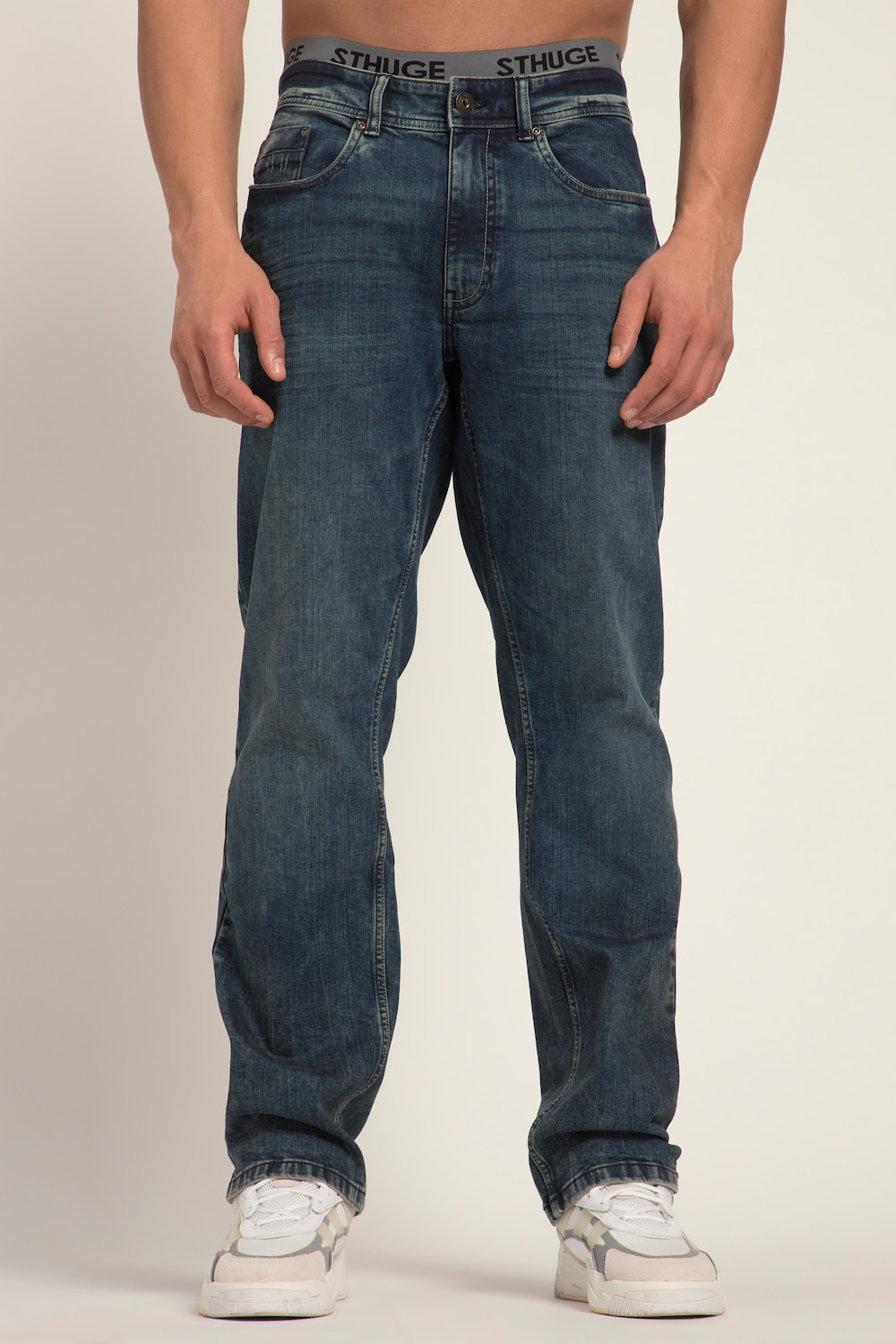 Große Größen STHUGE Jeans, Herren, blau, Größe: 68, Baumwolle, STHUGE von STHUGE