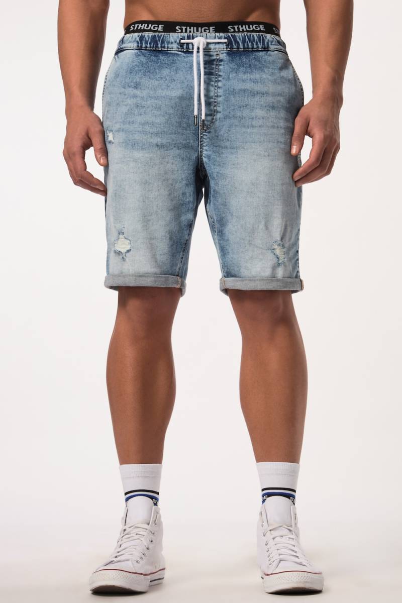 Große Größen STHUGE Jeans-Bermuda FLEXLASTIC®, Herren, blau, Größe: L, Baumwolle, STHUGE von STHUGE