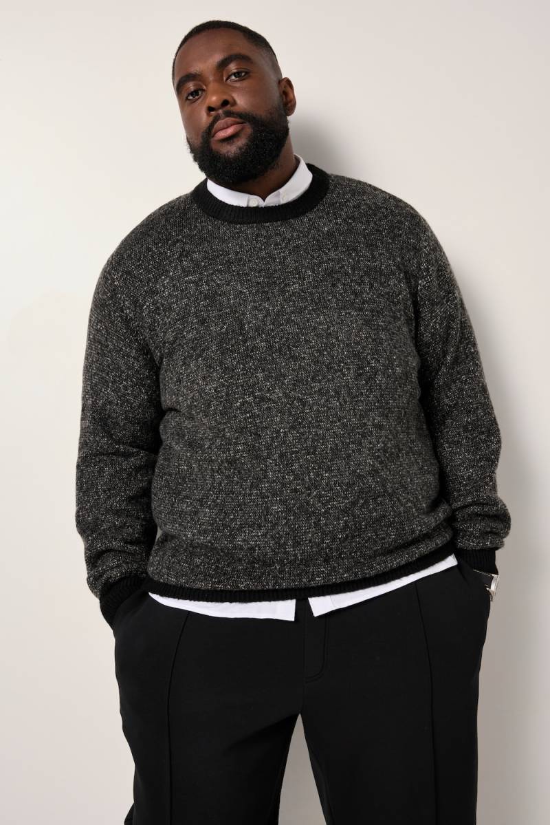 Große Größen STHUGE Pullover, Herren, schwarz, Größe: 7XL, Polyester/Synthetische Fasern, STHUGE von STHUGE