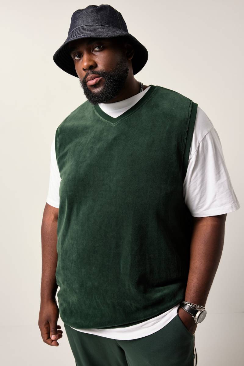 Große Größen STHUGE Pullunder, Herren, türkis, Größe: 4XL, Baumwolle/Polyester, STHUGE von STHUGE