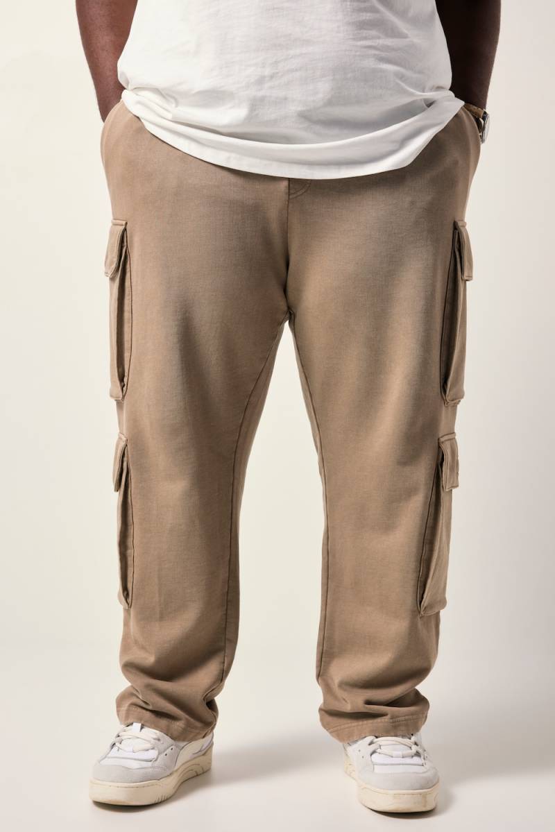 Große Größen STHUGE Sweat-Cargohose, Herren, braun, Größe: 6XL, Baumwolle, STHUGE von STHUGE