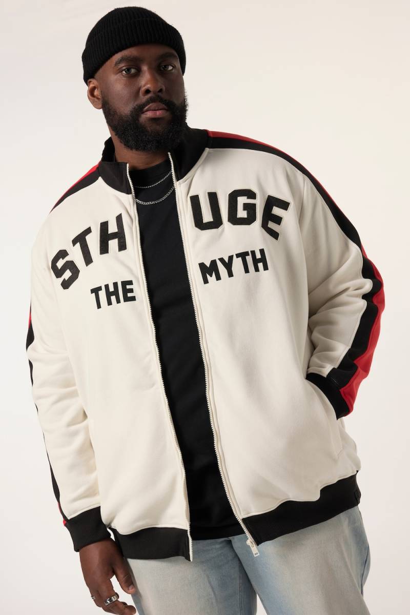 Große Größen STHUGE Sweatjacke, Herren, beige, Größe: 4XL, Baumwolle, STHUGE von STHUGE