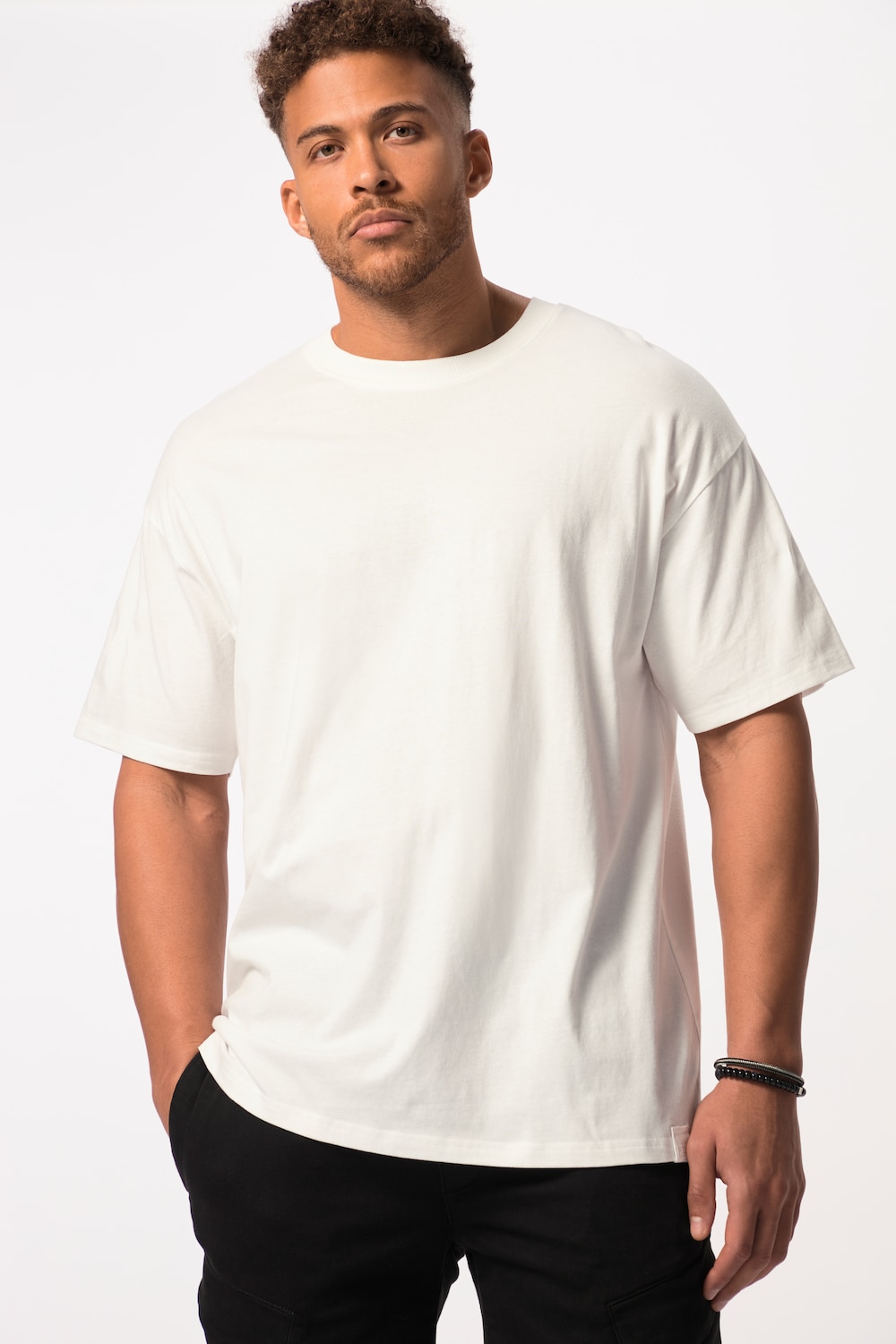 Große Größen STHUGE T-Shirt, Herren, beige, Größe: L, Baumwolle, STHUGE von STHUGE