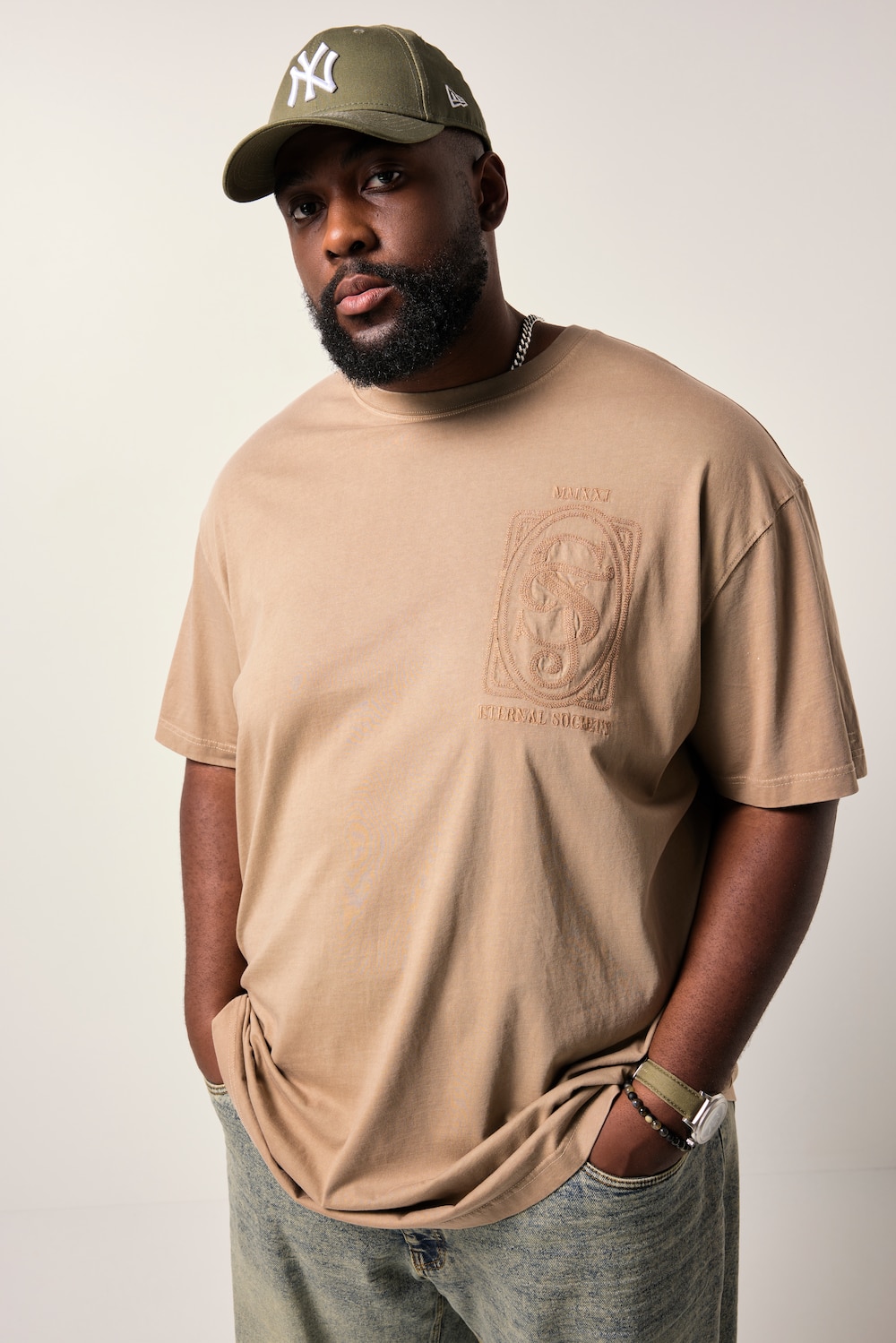 Große Größen STHUGE T-Shirt, Herren, braun, Größe: L, Baumwolle, STHUGE Große Größen STHUGE T-Shirt, Herren, braun, Größe: L, Baumwolle, STHUGE von STHUGE