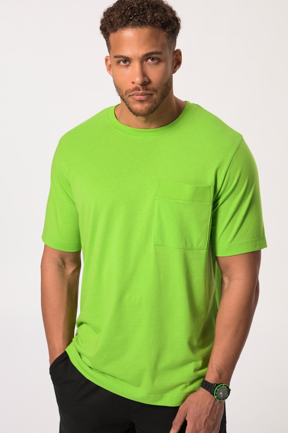 Große Größen STHUGE T-Shirt, Herren, grün, Größe: 5XL, Polyester/Baumwolle, STHUGE von STHUGE