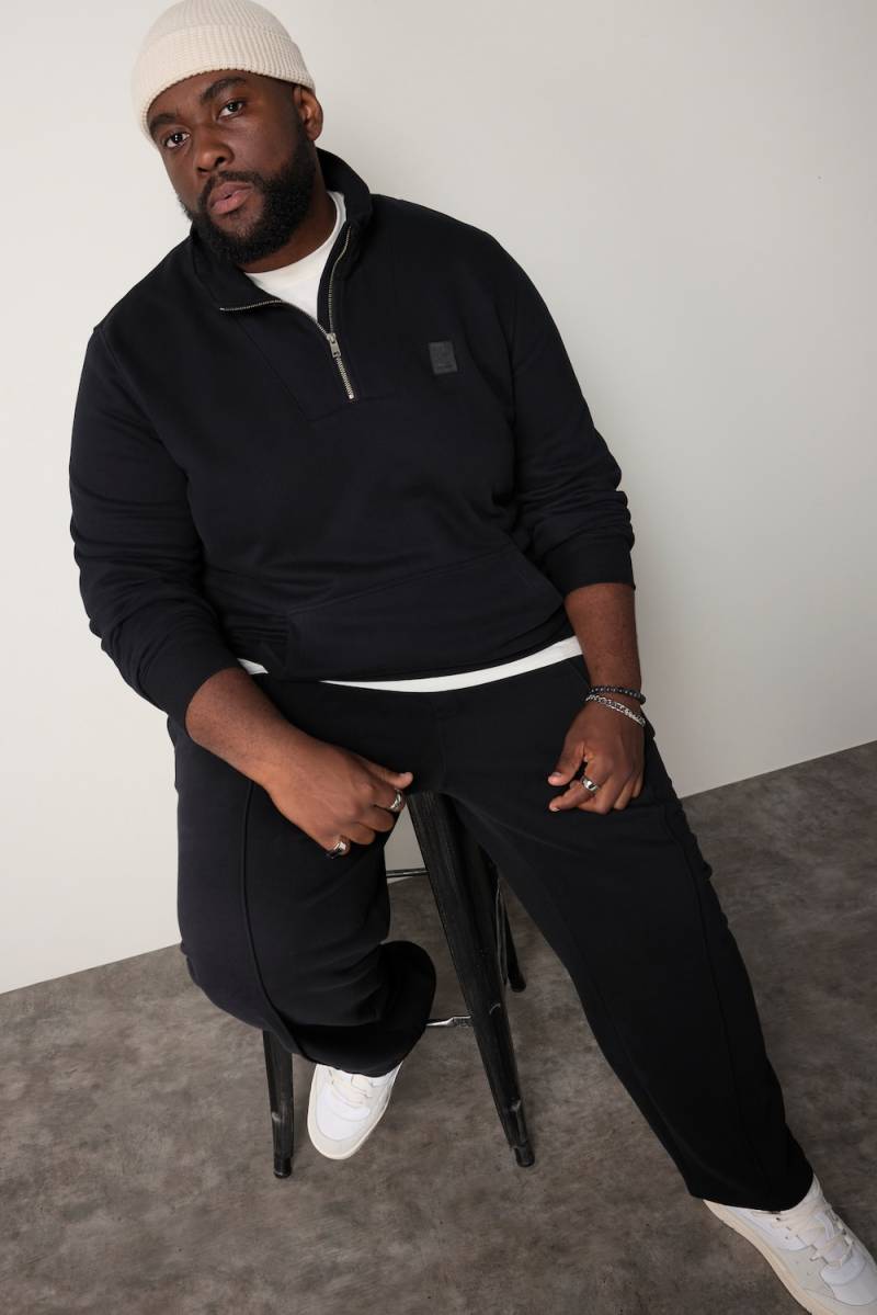 Große Größen STHUGE Troyer, Herren, schwarz, Größe: L, Baumwolle/Polyester, STHUGE von STHUGE