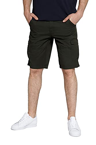 STHUGE Große Größen Herren Regular Fit Cargo Bermuda, Utility Green, 52 von STHUGE