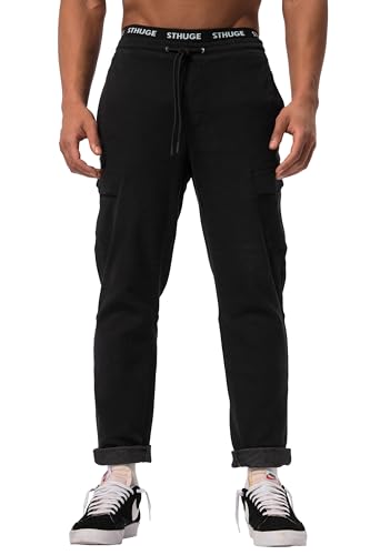 STHUGE Cargohose FLEXLASTIC®, Elastikbund, bis 8 XL schwarz 4XL 824990100-4XL von STHUGE