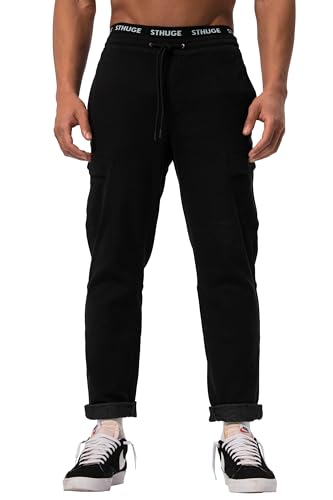 STHUGE Cargohose FLEXLASTIC®, Elastikbund, bis 8 XL schwarz 8XL 824990100-8XL von STHUGE