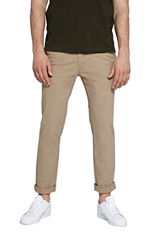 STHUGE Herren Moderne pasform til mænd Chinohose, Beige, 47W EU von STHUGE