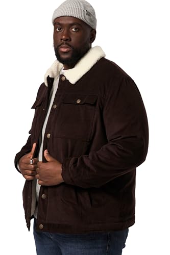 STHUGE Cordjacke, Teddykragen, Teddyfutter, bis 8 XL schwarzbraun 7XL 820629127-7XL von STHUGE