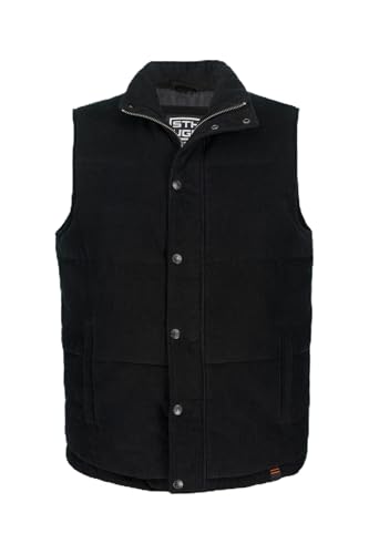 STHUGE Cordweste, Stepp, Zipper, warmes Futter, bis 8 XL schwarz 6XL 810824100-6XL von STHUGE