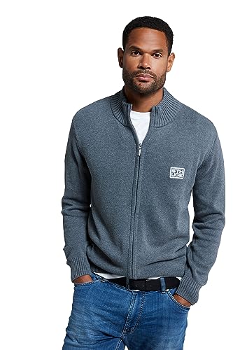 STHUGE Große Größen Herren Pullover, Grey Melange, 4XL von STHUGE