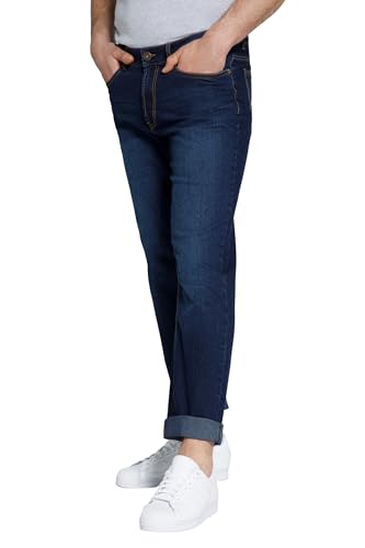 STHUGE Große Größen Herren Regular Fit Jeans, Dark Blue Denim, 70 von STHUGE