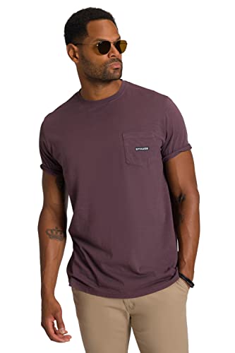 STHUGE Herren Brusttasche, Vintage T-Shirt, aubergine, 3XL von STHUGE