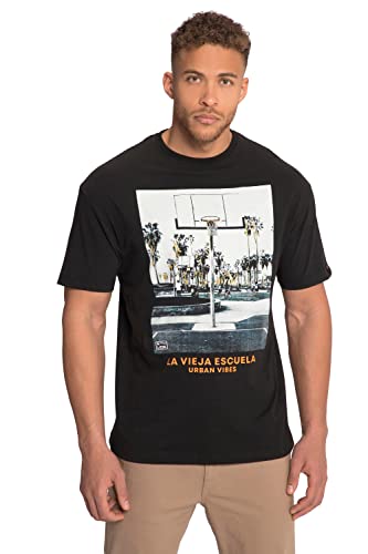 STHUGE Herren Fotoprint, Oversize T-Shirt, schwarz, 6X-Large von STHUGE