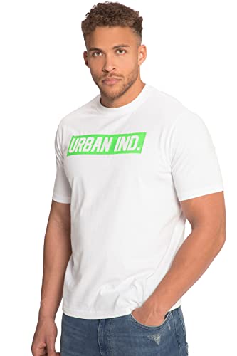 STHUGE Herren Raglan Neon Print T-Shirt, schneeweiß, XL von STHUGE