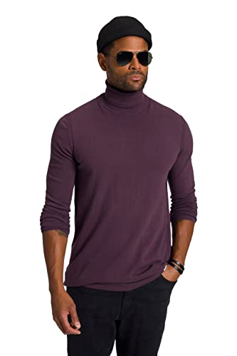 STHUGE Herren Rollkragenpullover Pullover, aubergine, 8XL von STHUGE