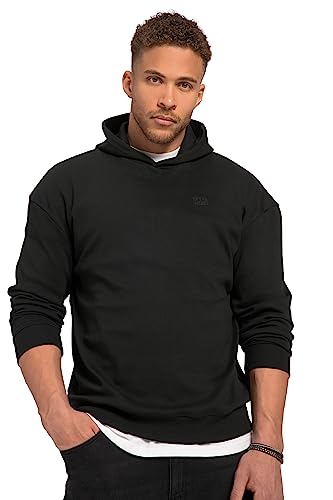 STHUGE Herren Sweathoodie, Kellerfalte, Oversized, Rückenprint, 1/1 Kapuzenpullover, schwarz, 7XL Grande Taille von STHUGE