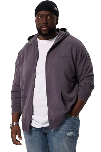 STHUGE Hoodiejacke, Oversized, Acid Washed, bis 8 XL lilagrau 6XL 819482837-6XL von STHUGE