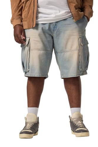 STHUGE Jeans-Bermuda, Baggy Fit, Cargotaschen, Bleached Denim, bis 72 Bleached Denim 58 837203907-58 von STHUGE
