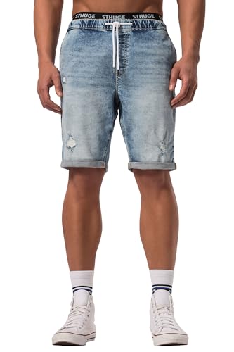 STHUGE Jeans-Bermuda FLEXLASTIC®, Denim, Destroyed, bis 8 XL Bleached Denim 7XL 825055907-7XL von STHUGE
