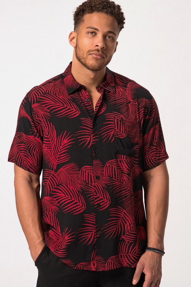 STHUGE Kurzarmhemd STHUGE Hemd Halbarm floraler Alloverprint bis 8 XL von STHUGE