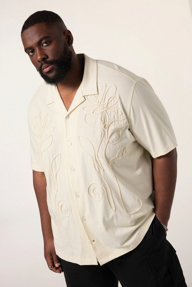 STHUGE Kurzarmhemd STHUGE Jersey-Hemd Halbarm kastiger Fit bis 8 XL von STHUGE