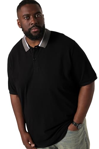 STHUGE Poloshirt, Halbarm, Piqué, bis 8 XL schwarz XXL 837105100-XXL von STHUGE