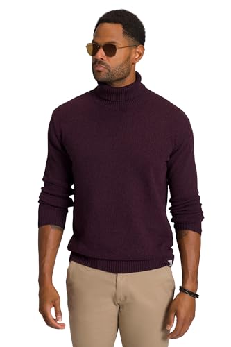 STHUGE Rollkragenpullover, Rippstrick, Langarm, bis 8 XL aubergine 4XL 811104114-4XL von STHUGE