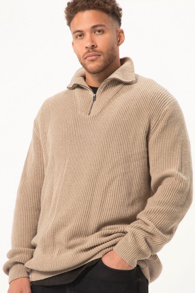 STHUGE Rundhalspullover STHUGE Pullover Wollanteil Stehkragen mit Zipper STHUGE Rundhalspullover STHUGE Pullover Wollanteil Stehkragen mit Zipper von STHUGE