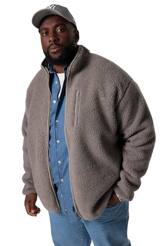 STHUGE Teddyjacke, Fleecefutter, Stehkragen, bis 8 XL dunkelgrau 7XL 831774332-7XL von STHUGE