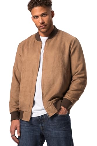 STHUGE Velours-Blouson, Collegekragen, bis 8 XL kakaobraun L 825458346-L von STHUGE