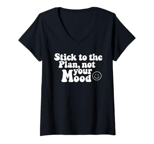Damen STICK TO THE PLAN NOT YOUR MOOD X Selbstliebe Motivation T-Shirt mit V-Ausschnitt Damen STICK TO THE PLAN NOT YOUR MOOD X Selbstliebe Motivation T-Shirt mit V-Ausschnitt von STICK TO THE PLAN X NOT YOUR MOOD - Motivational