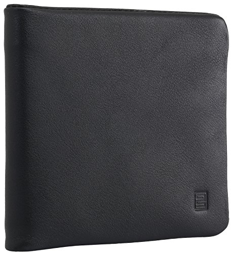 StilGut Alex Men Wallet aus weichem Kalbs-Leder. Seitlich klappbare Herren Echtleder-Geldbörse mit Fächern für Karten und Scheine, Schwarz von STILGUT