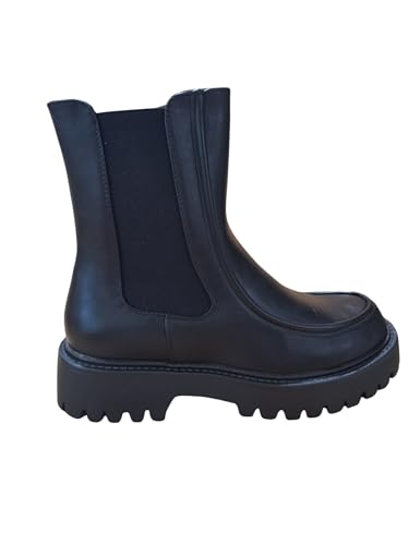 STILL Damen-Stiefel, niedrig, bequem, Kunstleder, modisch, lässig, seitlicher Reißverschluss, Schwarz , 36 EU von STILL