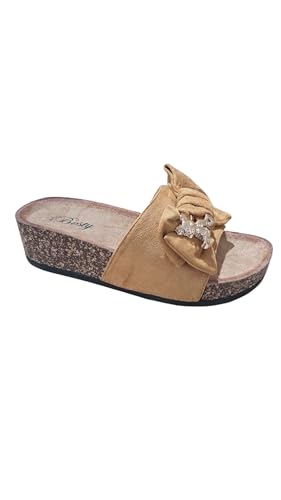 STILL Damenschuhe Bequeme Hausschuhe für den Sommer Casual Mode 8A-HD055-502, Camel, 40 EU von STILL