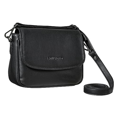 STILORD 'Aisha' Vintage Handtasche Damen Leder Umhängetasche elegant und zeitlos Damentasche aus echtem Leder, Farbe:schwarz von STILORD