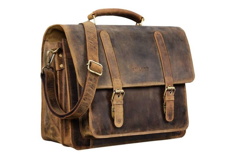 STILORD Aktentasche "Andro" Lehrer Aktentasche Leder Vintage von STILORD