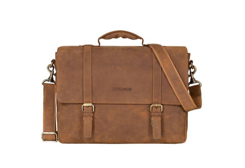 STILORD Aktentasche "Calvin" Businesstasche Leder Groß von STILORD